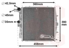 VAN WEZEL 74012704 — Радиатор охлаждения