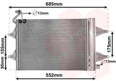 VAN WEZEL 76005007 — Radiator aer condiționat