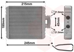 VAN WEZEL 76016700 — Радиатор печки