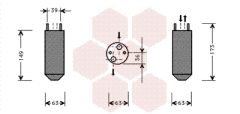 VAN WEZEL 8100D023 — Filtru deshidrator aer condiționat