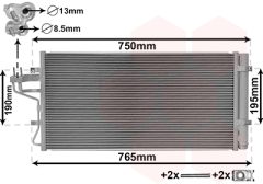 VAN WEZEL 82005431 — Радиатор кондиционера