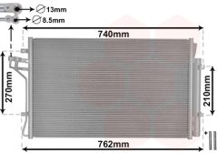 VAN WEZEL 82005432 — Радиатор кондиционера