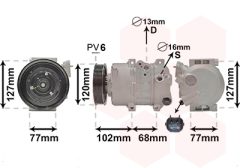 VAN WEZEL 8201K713 — Compresor aer condiționat