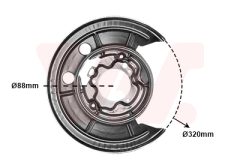 VAN WEZEL 1651374 — Щиток тормозного диска