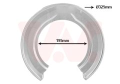 VAN WEZEL 2568373 — Protecție disc de frână
