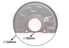VAN WEZEL 5940371 — Protecție disc de frână