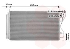 VAN WEZEL 83015713 — Радиатор кондиционера