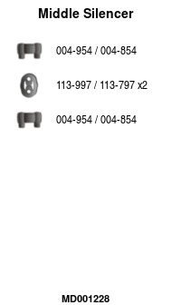 FA1 MD001228 — Tobă de eșapament intermediară