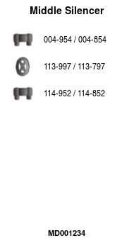 FA1 MD001234 — Tobă de eșapament intermediară