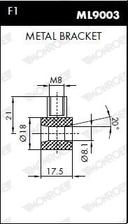 MONROE ML5074 — Газовый упор крышки багажника