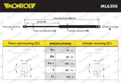 MONROE ML6308 — Газовый упор крышки багажника
