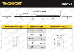 MONROE ML6404 — Amortizor cu gaz capac portbagaj