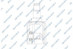 GSP 603443 — Комплект ШРУСа с пыльником