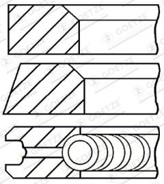 GOETZE ENGINE 08-117900-00 — Комплект поршневых колец