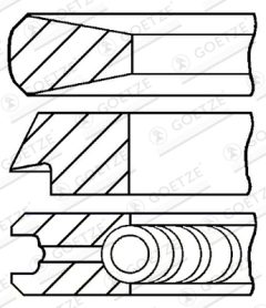 GOETZE ENGINE 08-134100-00 — Комплект поршневых колец