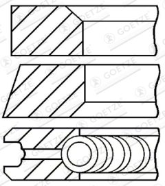 GOETZE ENGINE 08-136400-00 — Комплект поршневых колец