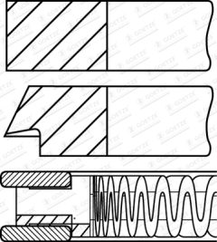 GOETZE ENGINE 08-141307-10 — Комплект поршневых колец