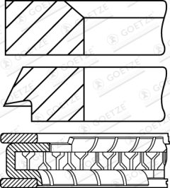 GOETZE ENGINE 08-154600-10 — Set segmenți piston