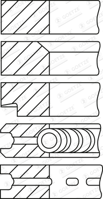 GOETZE ENGINE 08-160800-00 — Комплект поршневых колец