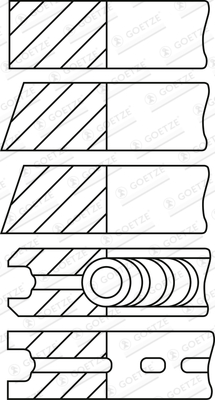 GOETZE ENGINE 08-164400-00 — Комплект поршневых колец