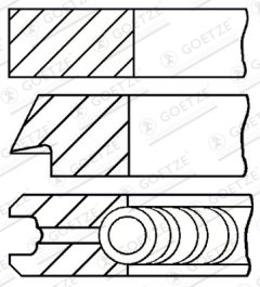 GOETZE ENGINE 08-246200-00 — Set segmenți piston