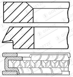 GOETZE ENGINE 08-269706-00 — Set segmenți piston