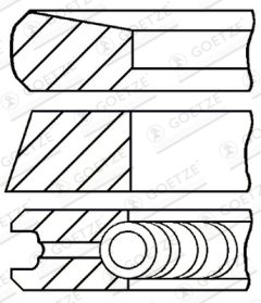 GOETZE ENGINE 08-287000-00 — Комплект поршневых колец