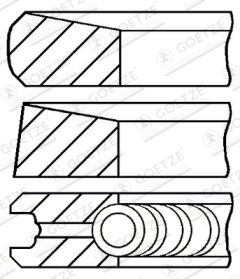 GOETZE ENGINE 08-287200-00 — Комплект поршневых колец