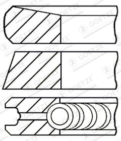 GOETZE ENGINE 08-373800-00 — Set segmenți piston
