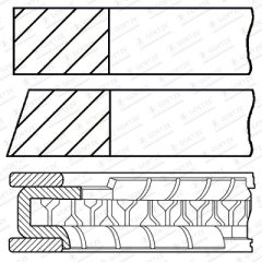 GOETZE ENGINE 08-422705-00 — Комплект поршневых колец