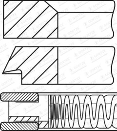 GOETZE ENGINE 08-424507-00 — Комплект поршневых колец
