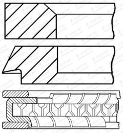 GOETZE ENGINE 08-424807-10 — Set segmenți piston
