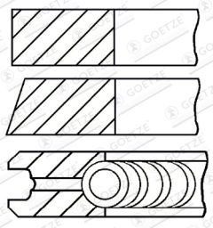 GOETZE ENGINE 08-425200-00 — Комплект поршневых колец