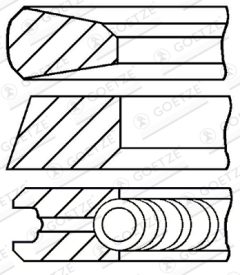 GOETZE ENGINE 08-427400-00 — Set segmenți piston
