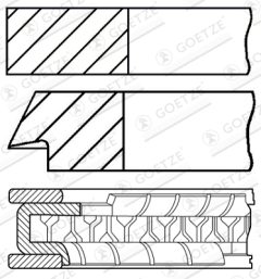 GOETZE ENGINE 08-435300-00 — Комплект поршневых колец