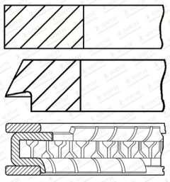 GOETZE ENGINE 08-436405-00 — Комплект поршневых колец