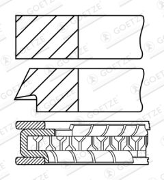 GOETZE ENGINE 08-437400-10 — Set segmenți piston