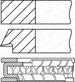 GOETZE ENGINE 08-437407-00 — Set segmenți piston