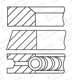 GOETZE ENGINE 08-439300-10 — Комплект поршневых колец