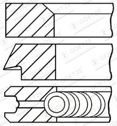 GOETZE ENGINE 08-439600-00 — Set segmenți piston