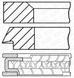 GOETZE ENGINE 08-440200-10 — Комплект поршневых колец