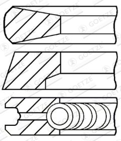 GOETZE ENGINE 08-440600-00 — Set segmenți piston
