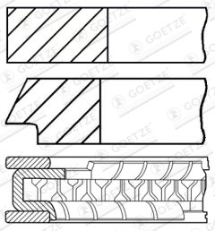 GOETZE ENGINE 08-441000-10 — Set segmenți piston