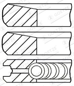 GOETZE ENGINE 08-443507-00 — Set segmenți piston