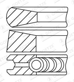 GOETZE ENGINE 08-444700-00DR — Set segmenți piston