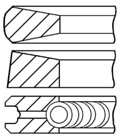 GOETZE ENGINE 08-444700-00 — Set segmenți piston