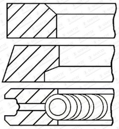 GOETZE ENGINE 08-445105-00 — Комплект поршневых колец