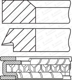GOETZE ENGINE 08-446000-00 — Комплект поршневых колец