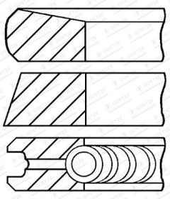 GOETZE ENGINE 08-447405-00 — Set segmenți piston