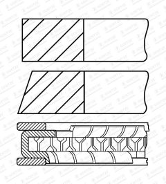 GOETZE ENGINE 08-456100-00 — Комплект поршневых колец